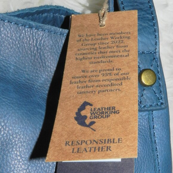 American Leather Liberty Shopper Shoulder Bag HTF Midnight Blue 🆕 FAST😮‍💨⚡🚚 - Picture 12 of 15